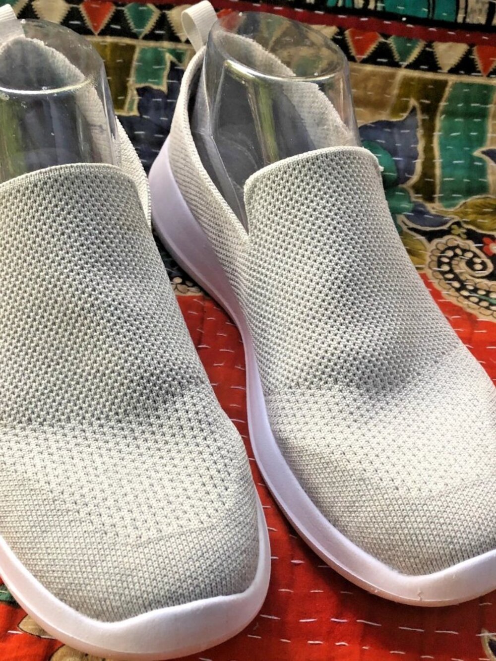 Athletic Works Women's Shoes Knit Size 8 Slip On Lightweight gray comfy